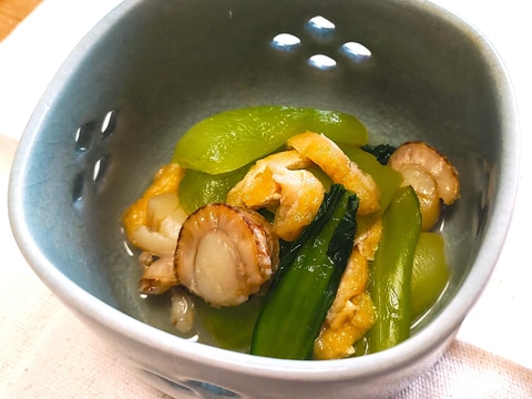 【減塩】チンゲン菜とホタテの煮浸し